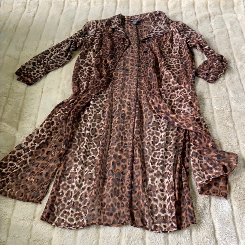 Sheer maxi length jacket